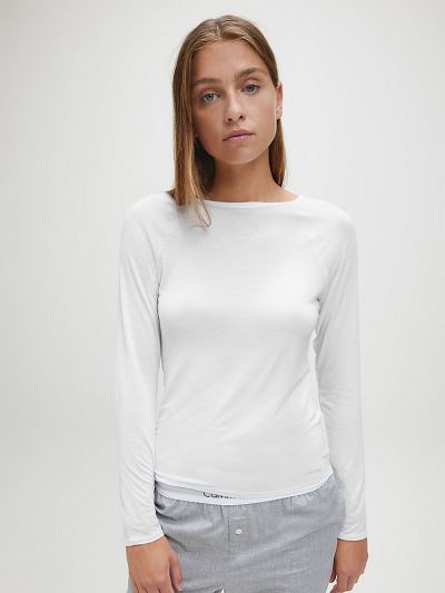 Calvin Klein Ruhák HU021165 | Calvin Klein Cotton Luxe Női Felsők Fehér
